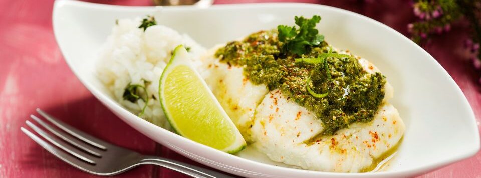 Keto diet women Cod With Cauliflower Rice