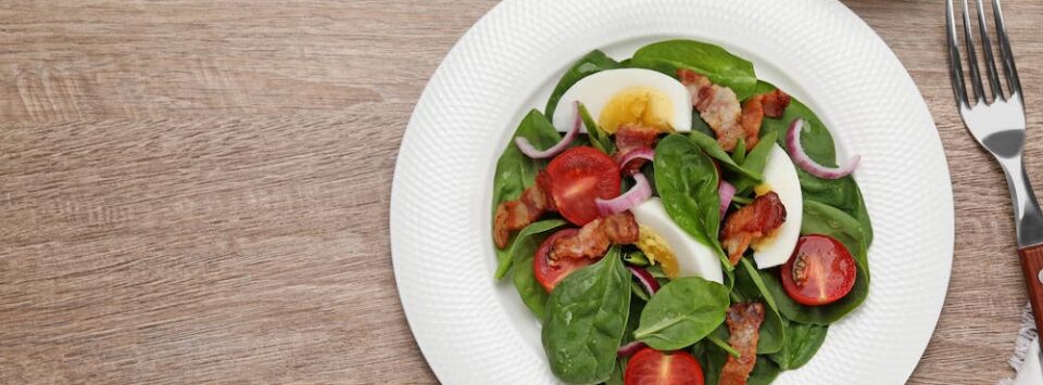 Keto Egg Salad With Bacon.