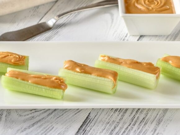 Celery Sticks with Peanut Butter.