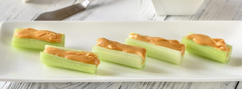 Celery Sticks with Peanut Butter.