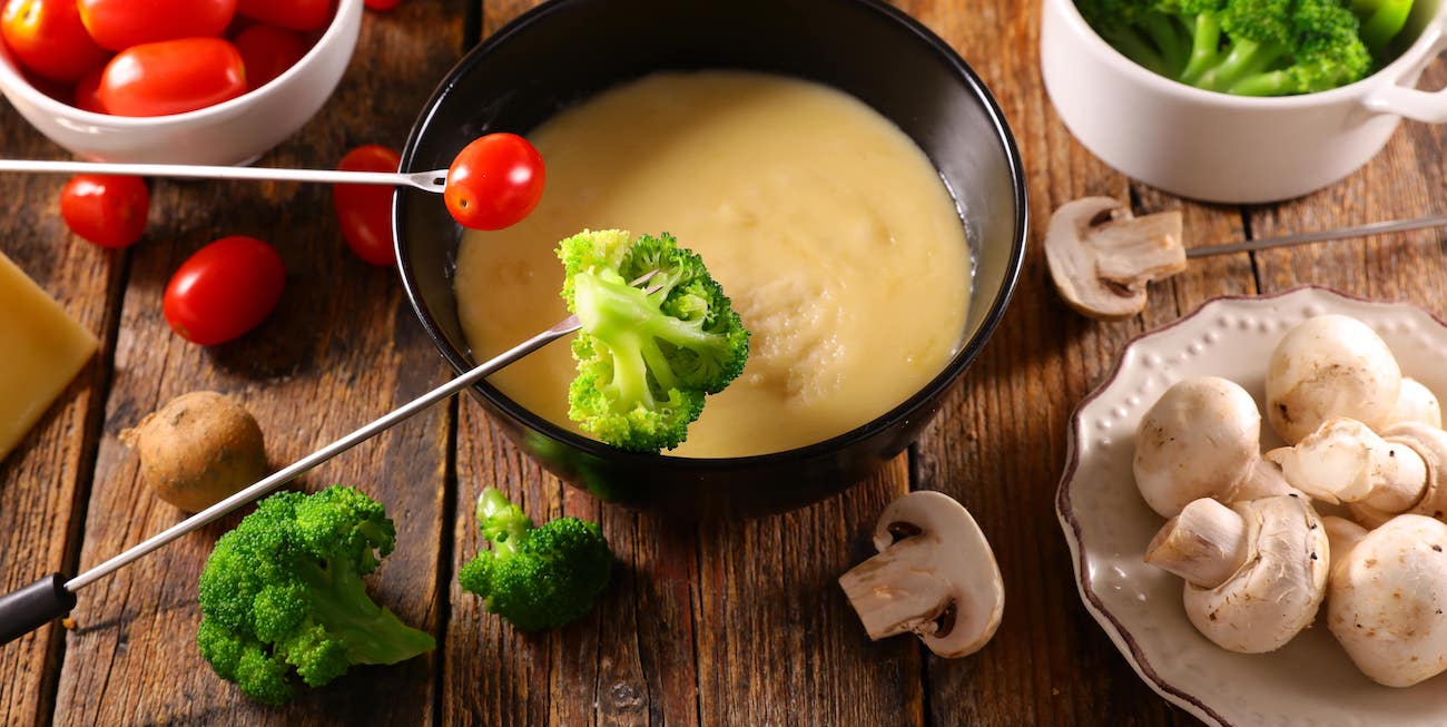 Cheese and Vegetable Fondue Recipe