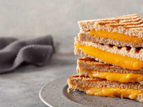 Keto double cheese grilled sandwich.