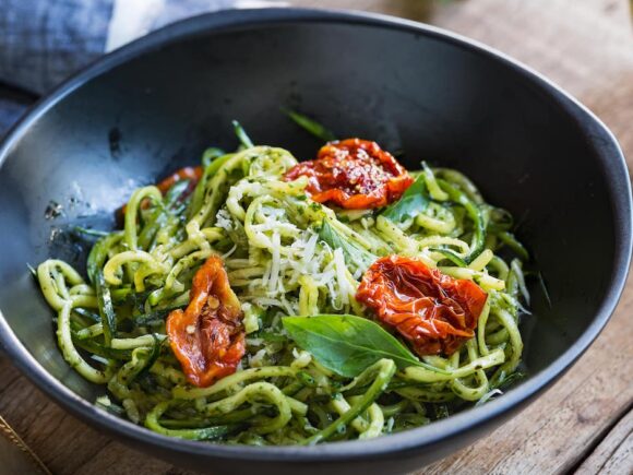 Sun-Dried Tomato and Ricotta Zoodles.