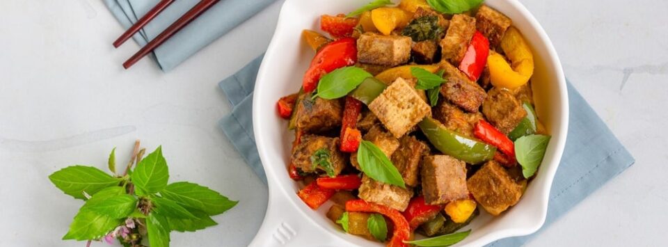 Tofu and Bell Pepper Stir-Fry.