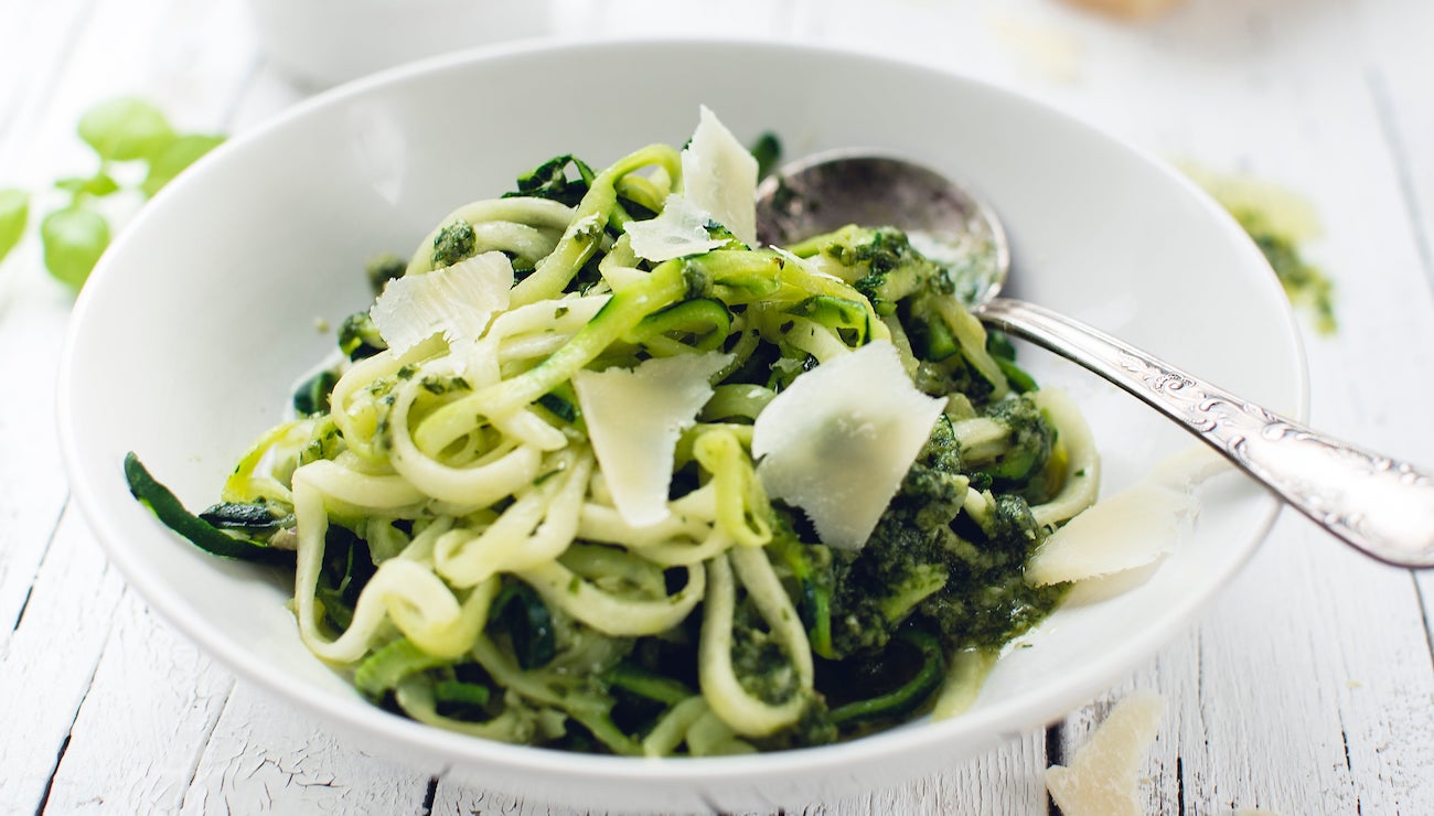 Zoodles With Spinach and Parmesan Recipe